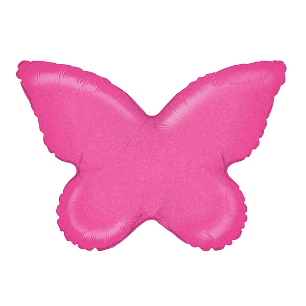 Holographic Pink Butterfly Balloon 30" - bubblegum market