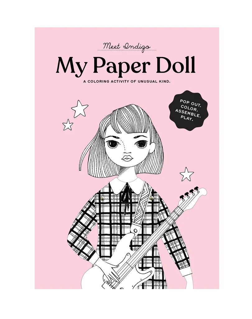 Indigo Paper Doll Coloring Kit - bubblegum market