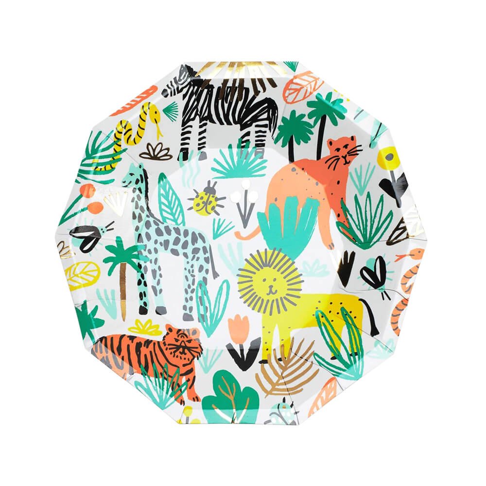 Into the Wild Safari Party Small Plates 7.5" - bubblegum market