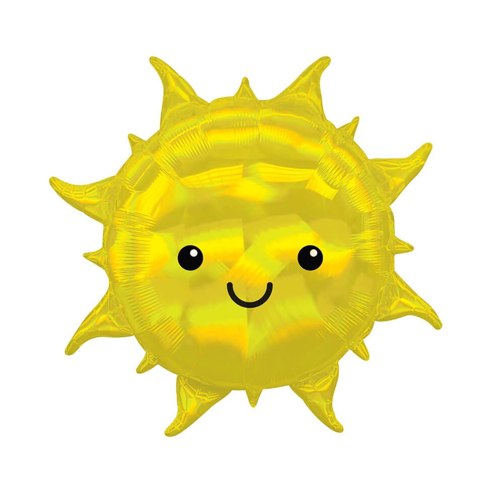 Iridescent Sun Foil Balloon 27" - bubblegum market