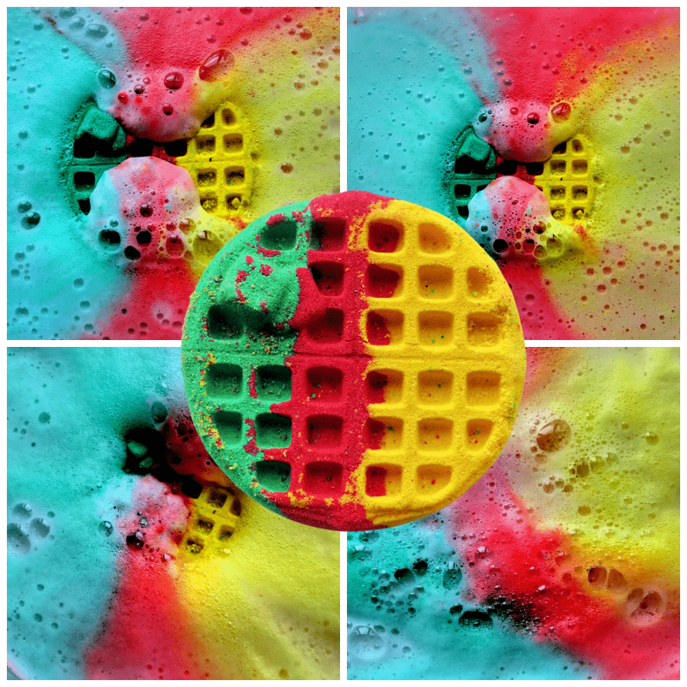 Jamaican Sunset Waffle Colour - Streaming Bath Bomb VEGAN - bubblegum market
