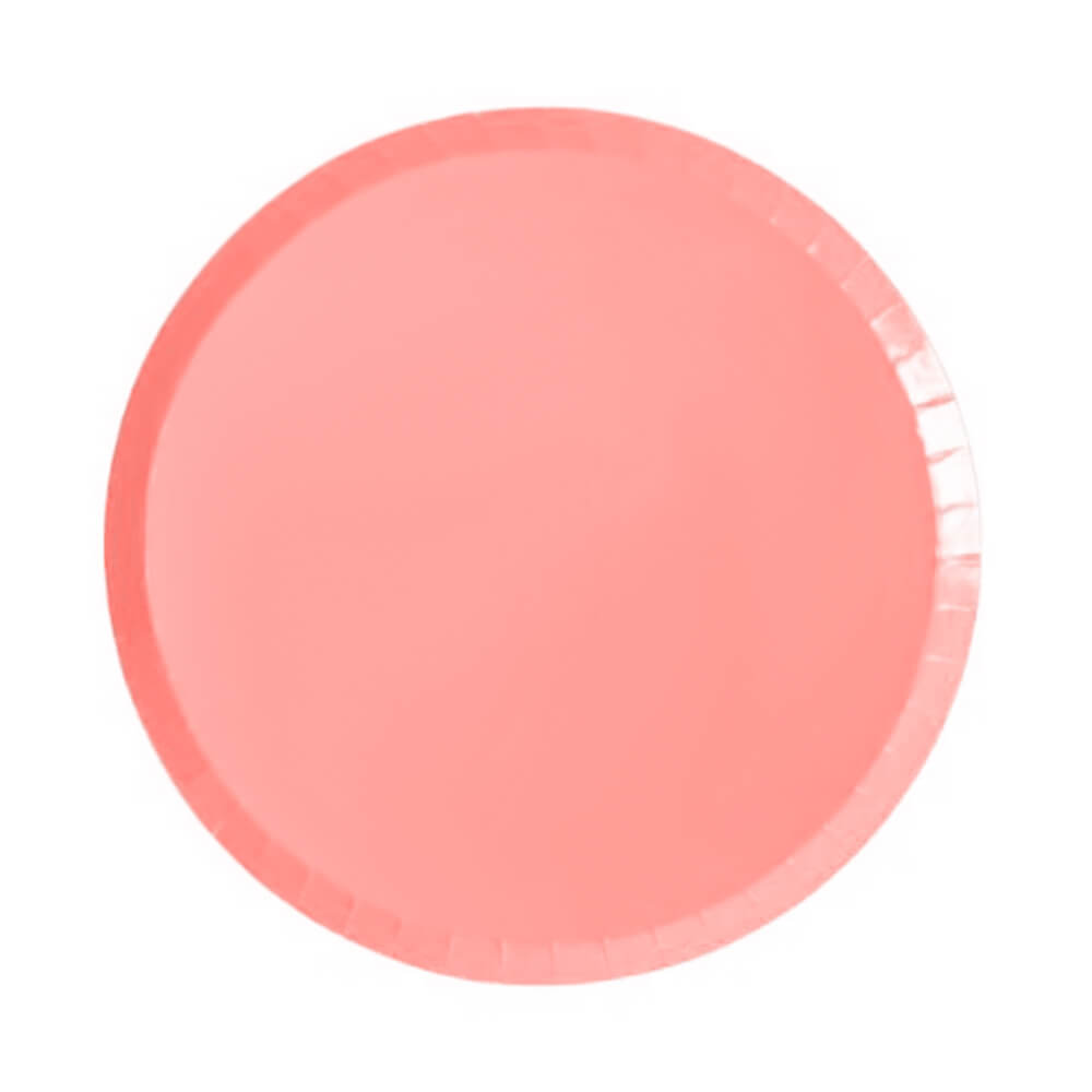 jollity-co-cantaloupe-paper-dessert-plates-neon-coral-peach-pink-party