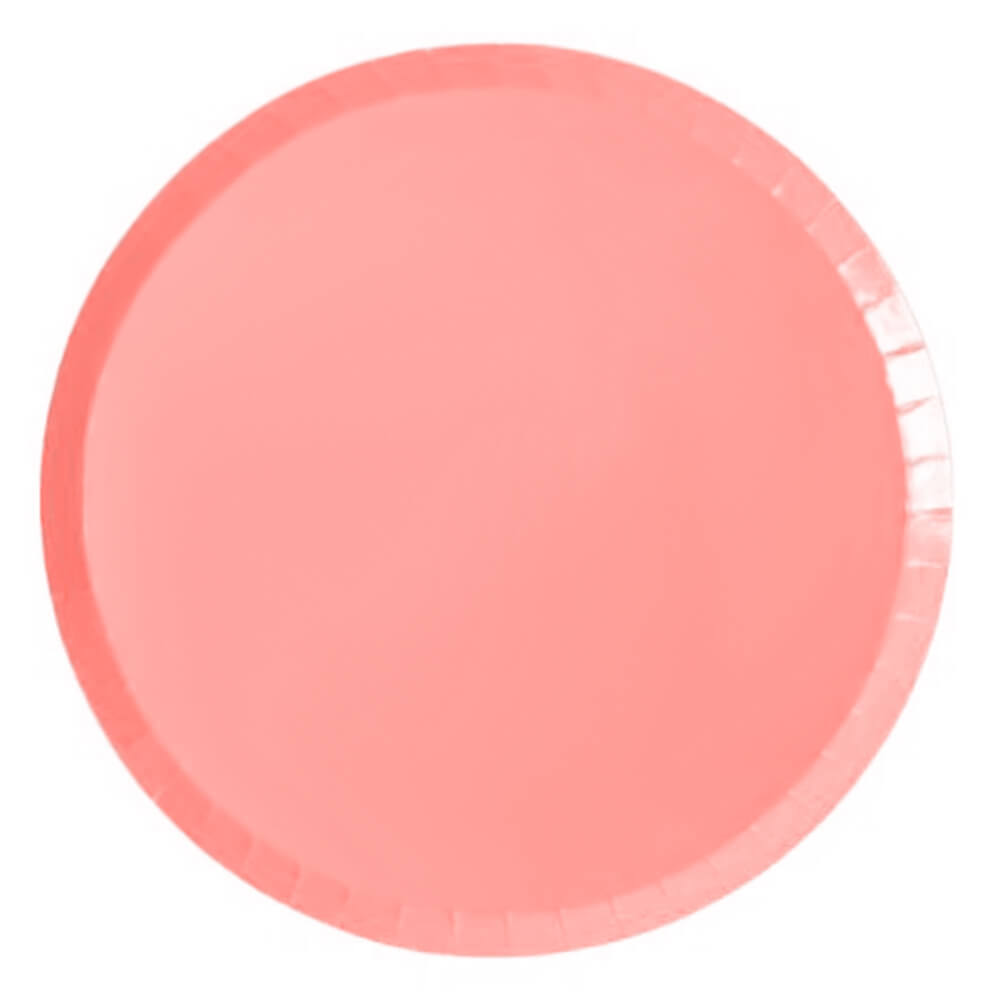 jollity-co-cantaloupe-paper-dinner-plates-neon-coral-peach-pink-party