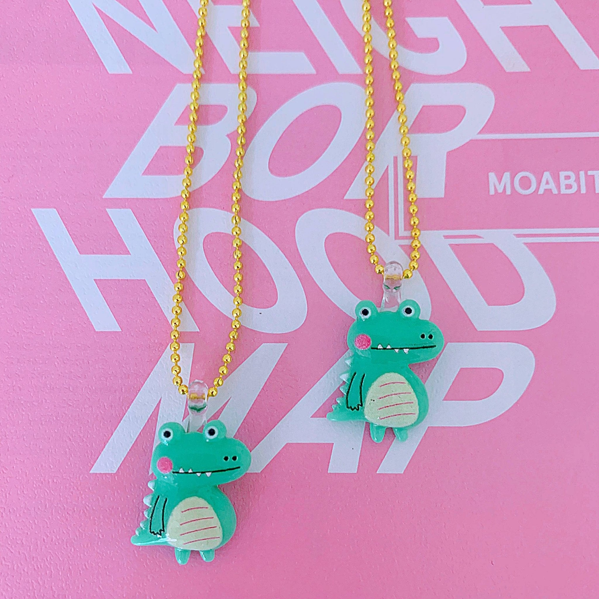 Kids Croco Crocodile Necklace - bubblegum market