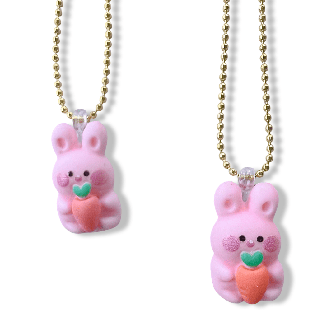 Kids Pink Bunny Necklace - bubblegum market