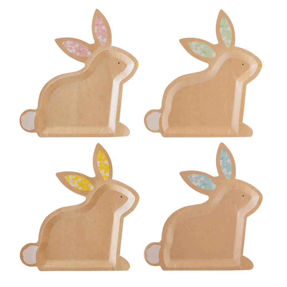 Kraft Paper Bunny Plates 10" - bubblegum market