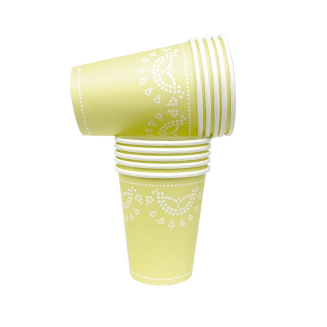 Lemon Lovely Lace Paper Cups - bubblegum market