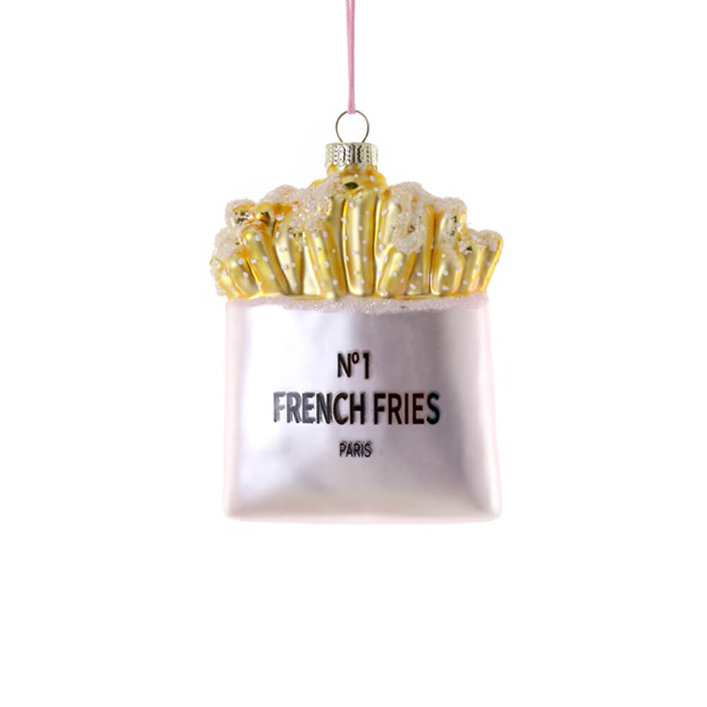    light-pink-fancy-chanel-french-fries-glass-ornament-cody-foster-christmas
