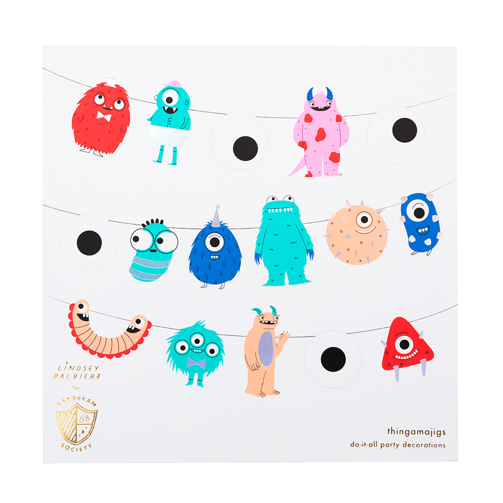 Little Monsters Thingamajigs Party Decorations / Banner - bubblegum market