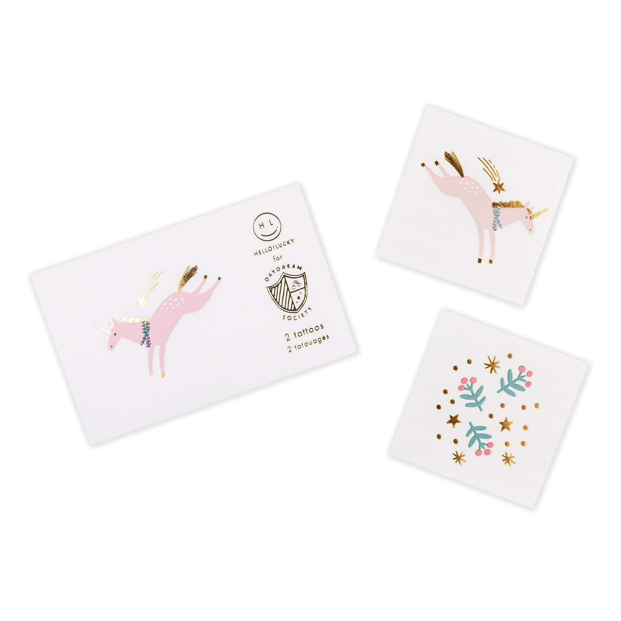 Magical Christmas Unicorn Temporary Tattoos - bubblegum market