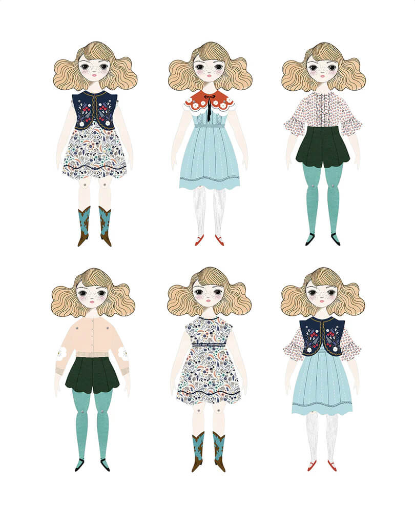 Magnolia Paper Doll Kit - bubblegum market