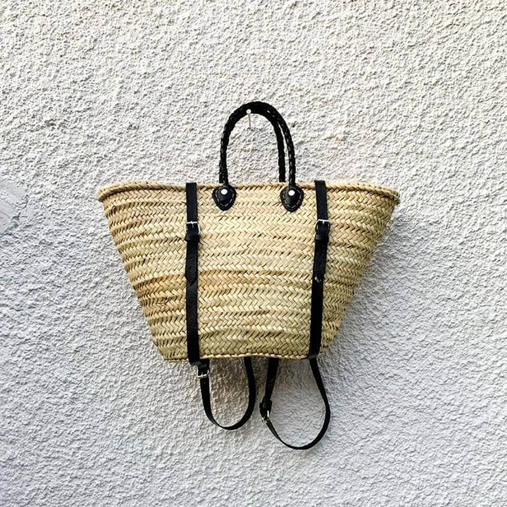 marrakech-straw-black-tote-backpack-with-black-leather-straps-beach-bag
