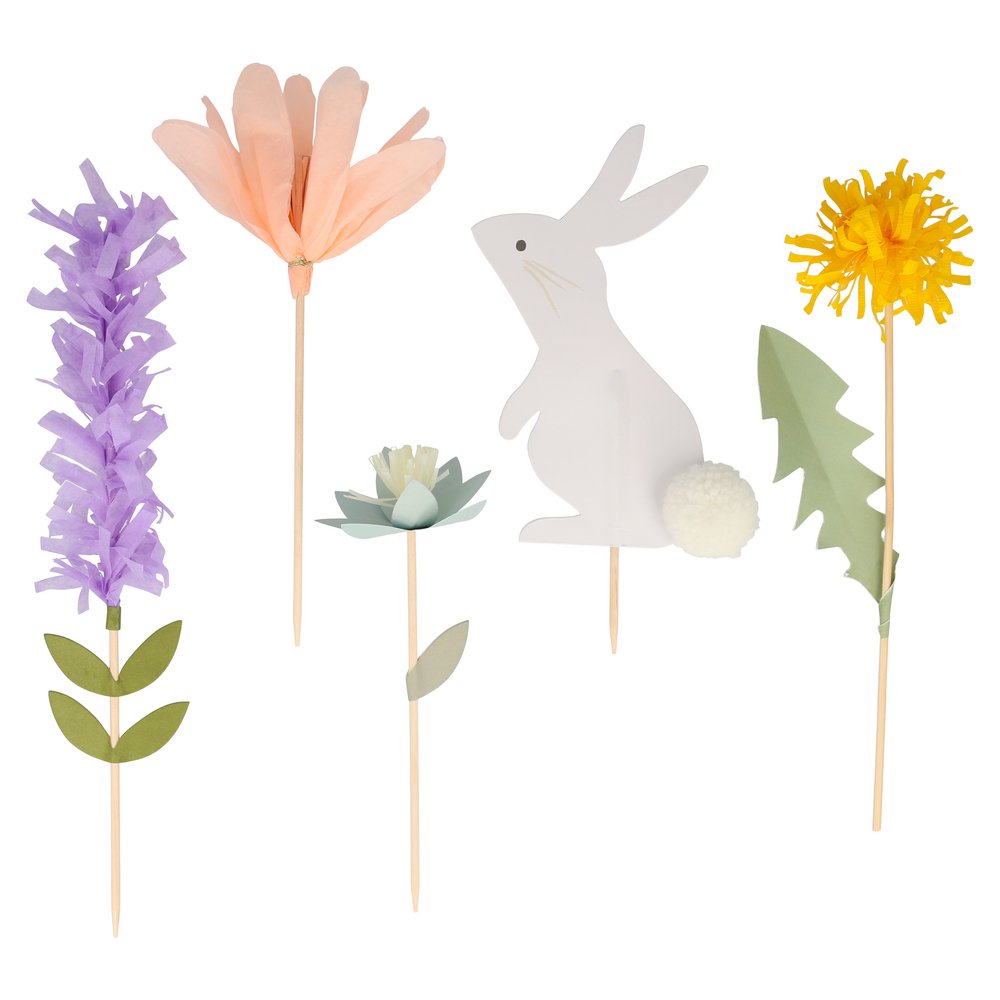 meri-meri-easter-cake-toppers-white-bunny-rabbit-flowers