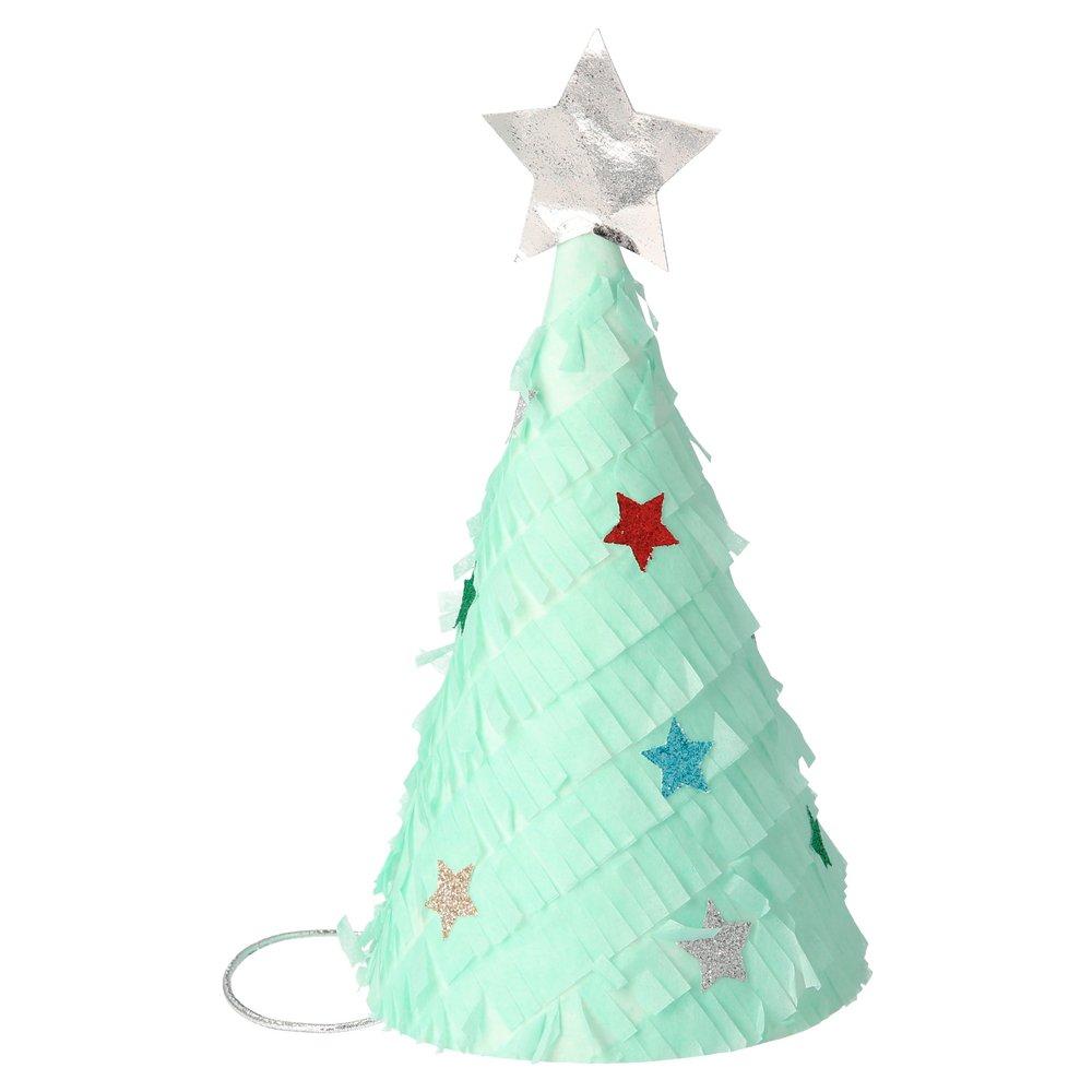 Meri Meri Fringed Christmas Tree Party Hats - bubblegum market