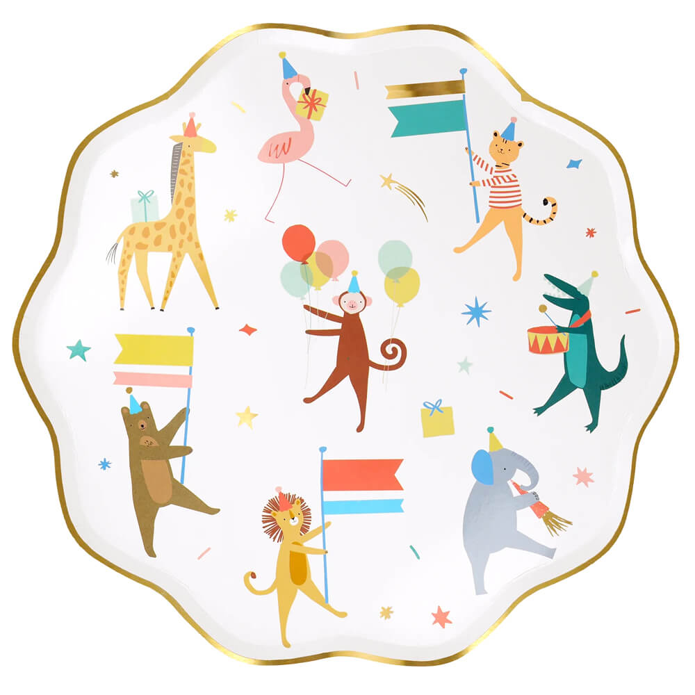 meri-meri-party-animal-parade-dinner-plates-baby-shower-bear-giraffe-elephant-lion