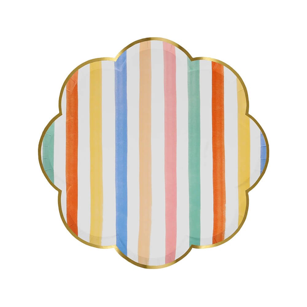 Meri Meri Party Colorful Pattern Side Plates 8.5" - bubblegum market