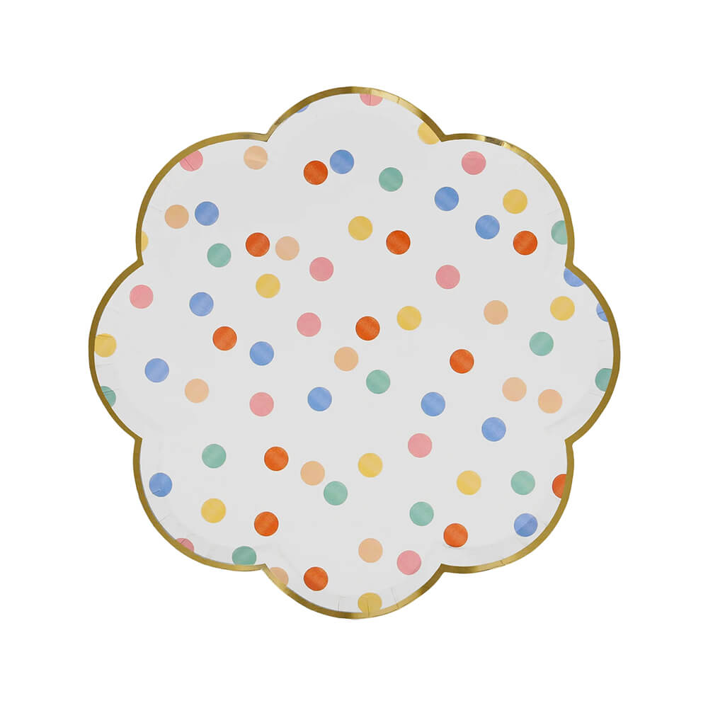 Meri Meri Party Colorful Pattern Side Plates 8.5" - bubblegum market