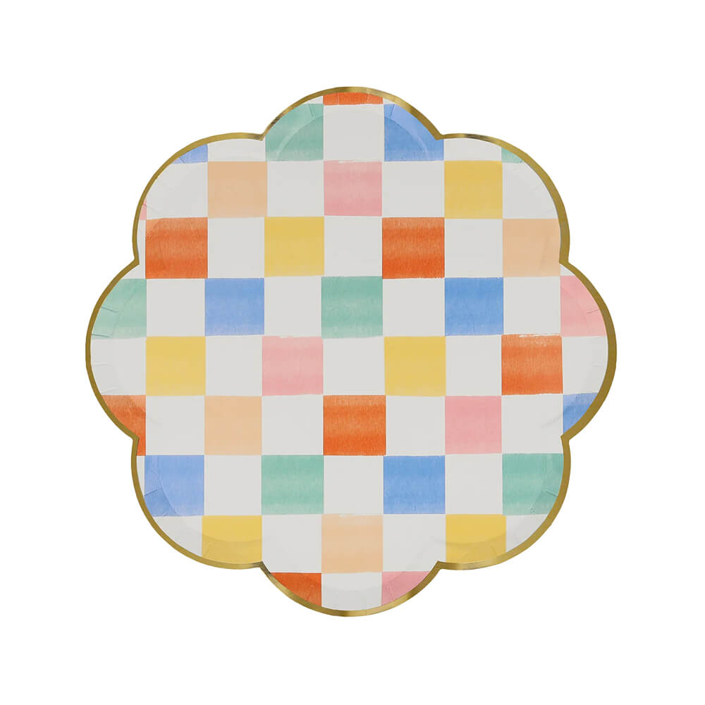 Meri Meri Party Colorful Pattern Side Plates 8.5" - bubblegum market