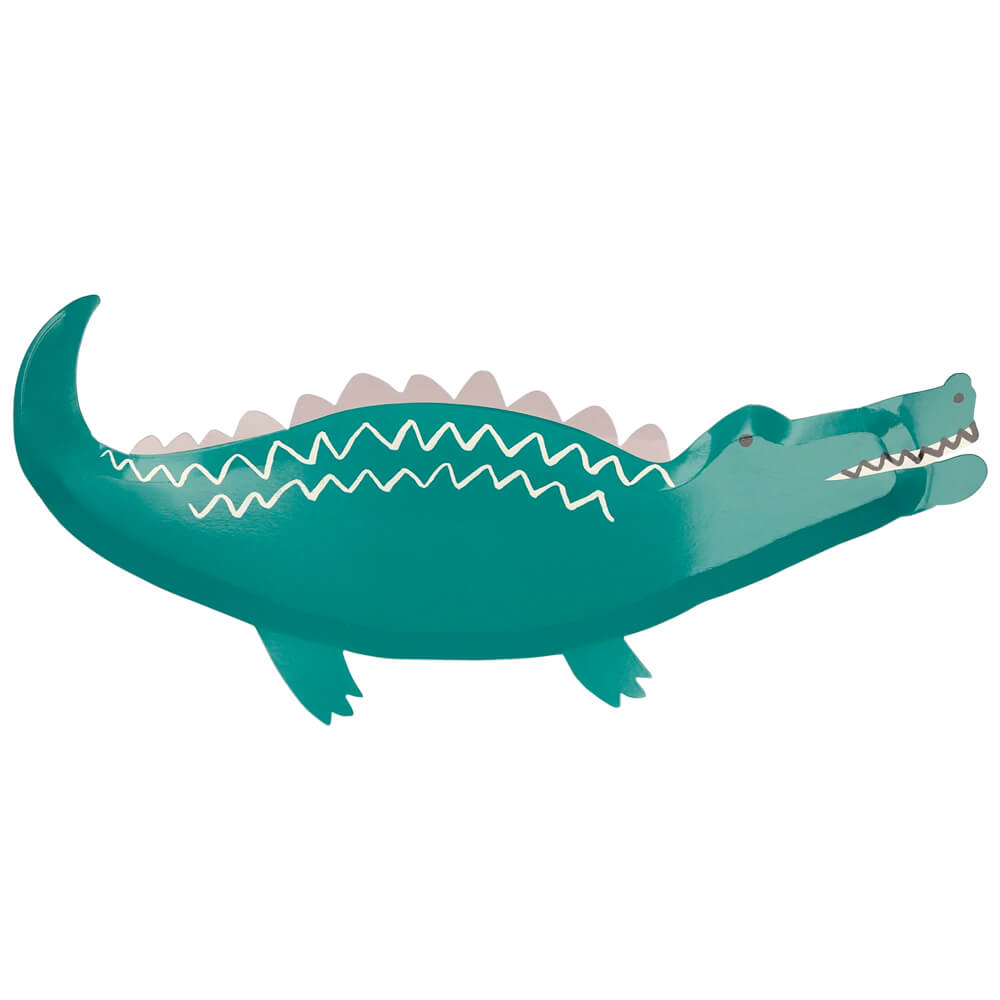 Meri Meri Party Crocodile Plates / Platters 14.5" - bubblegum market