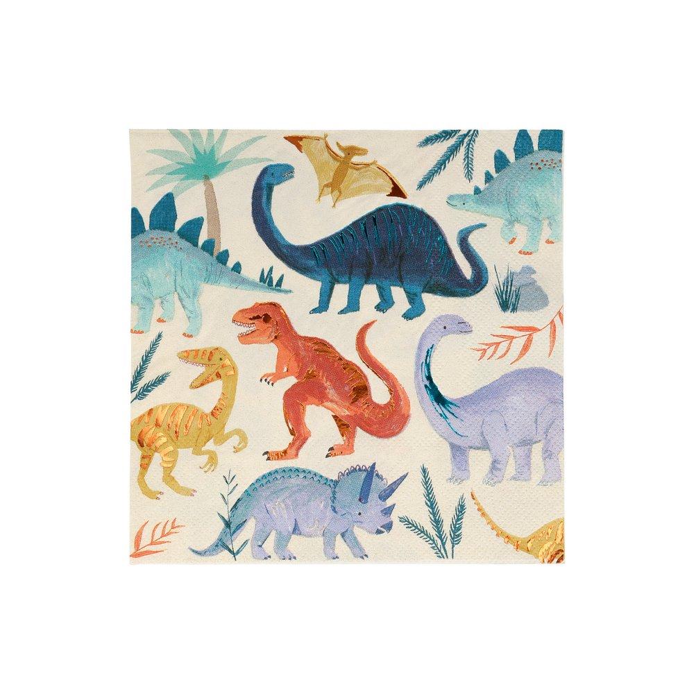 Meri Meri Party Dinosaur Kingdom Large Napkins - bubblegum market