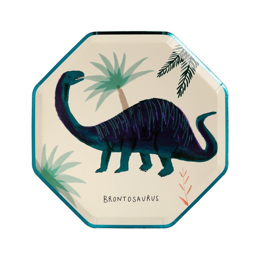 Meri Meri Party Dinosaur Kingdom Side Plates 8.25" - bubblegum market