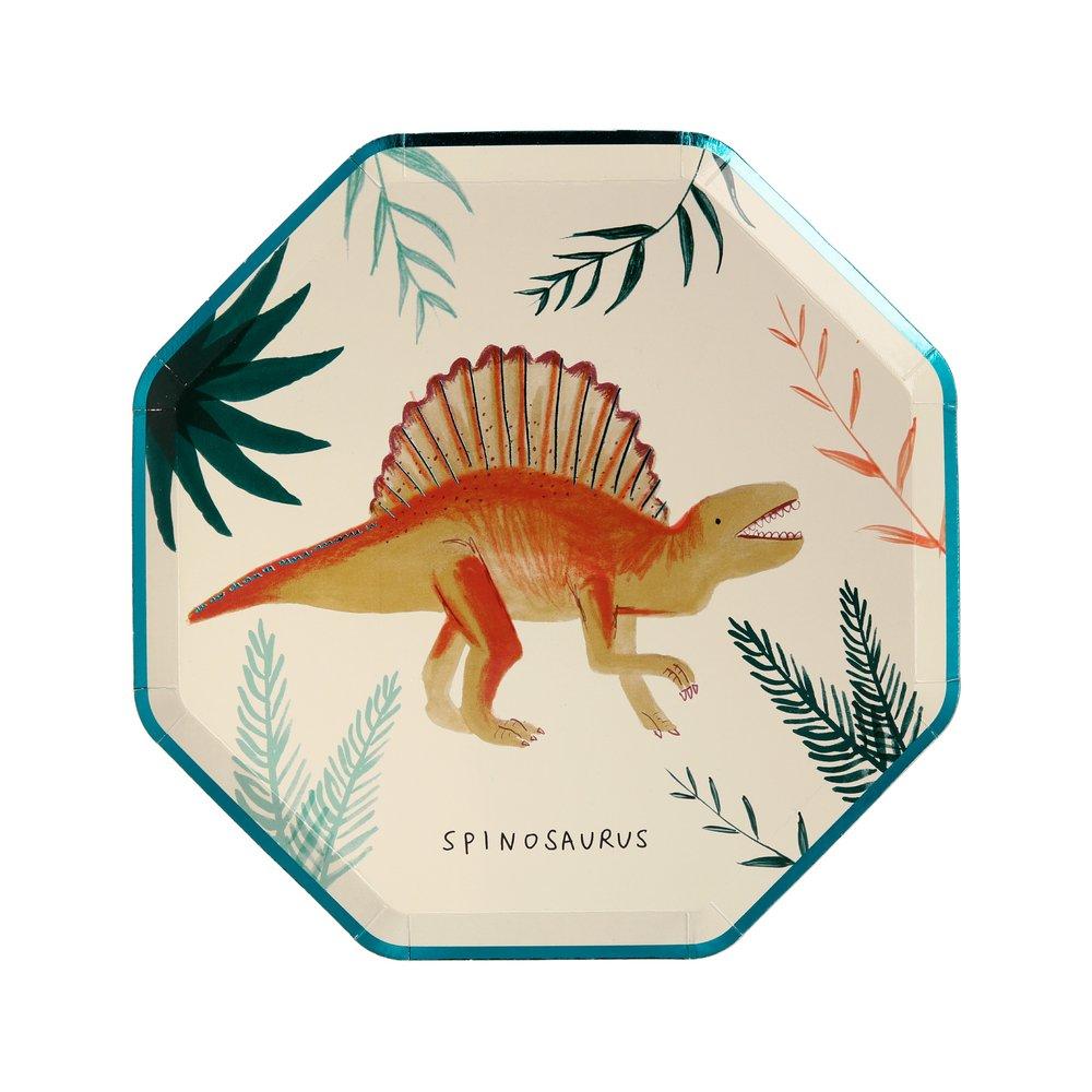 Meri Meri Party Dinosaur Kingdom Side Plates 8.25" - bubblegum market