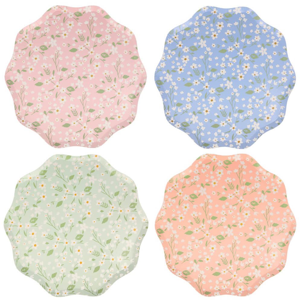 Meri Meri Party Ditsy Floral Dinner Plates 10.5" - bubblegum market