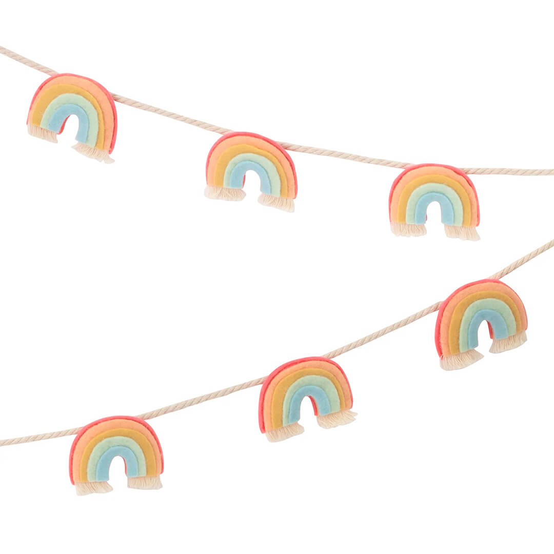 Meri Meri Party Felt Rainbow Garland - bubblegum market