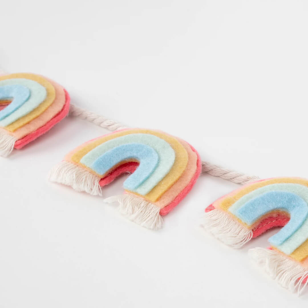 Meri Meri Party Felt Rainbow Garland - bubblegum market