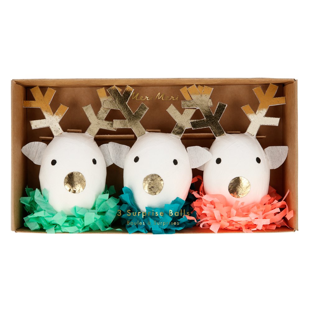 Meri Meri Party Festive Reindeer Surprise Balls