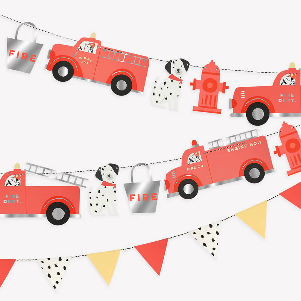 meri-meri-party-fire-engine-truck-garland-dalmatian-pennant-banner