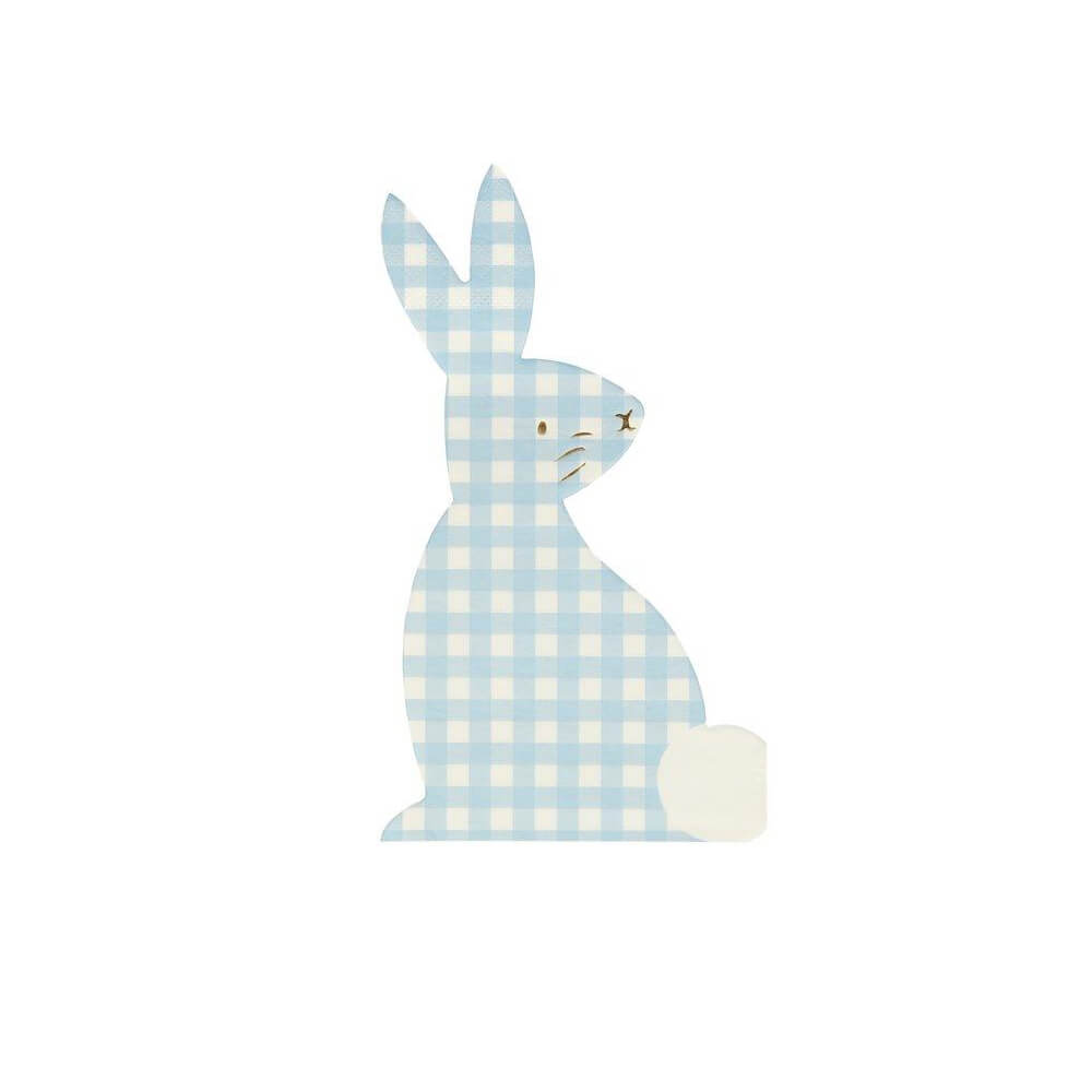 Meri Meri Party Gingham Bunny Napkins - bubblegum market