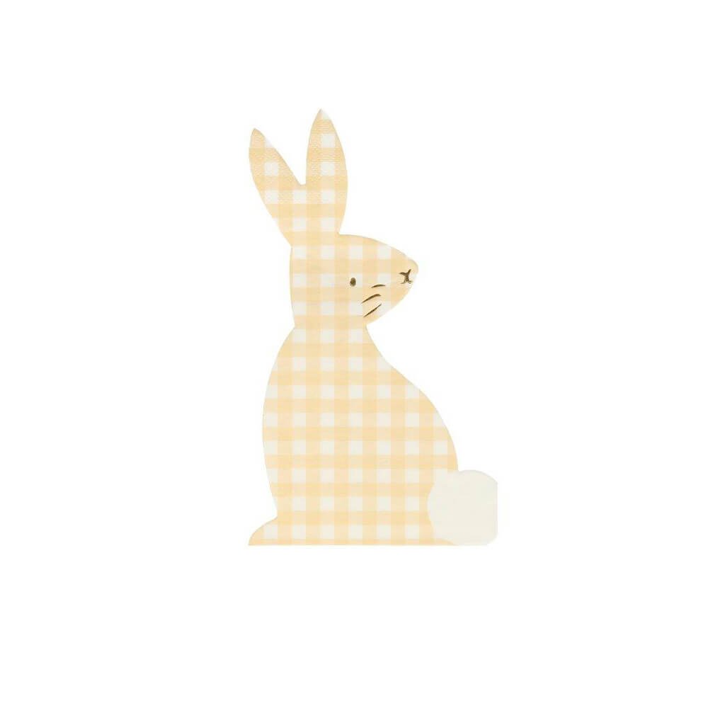 Meri Meri Party Gingham Bunny Napkins - bubblegum market