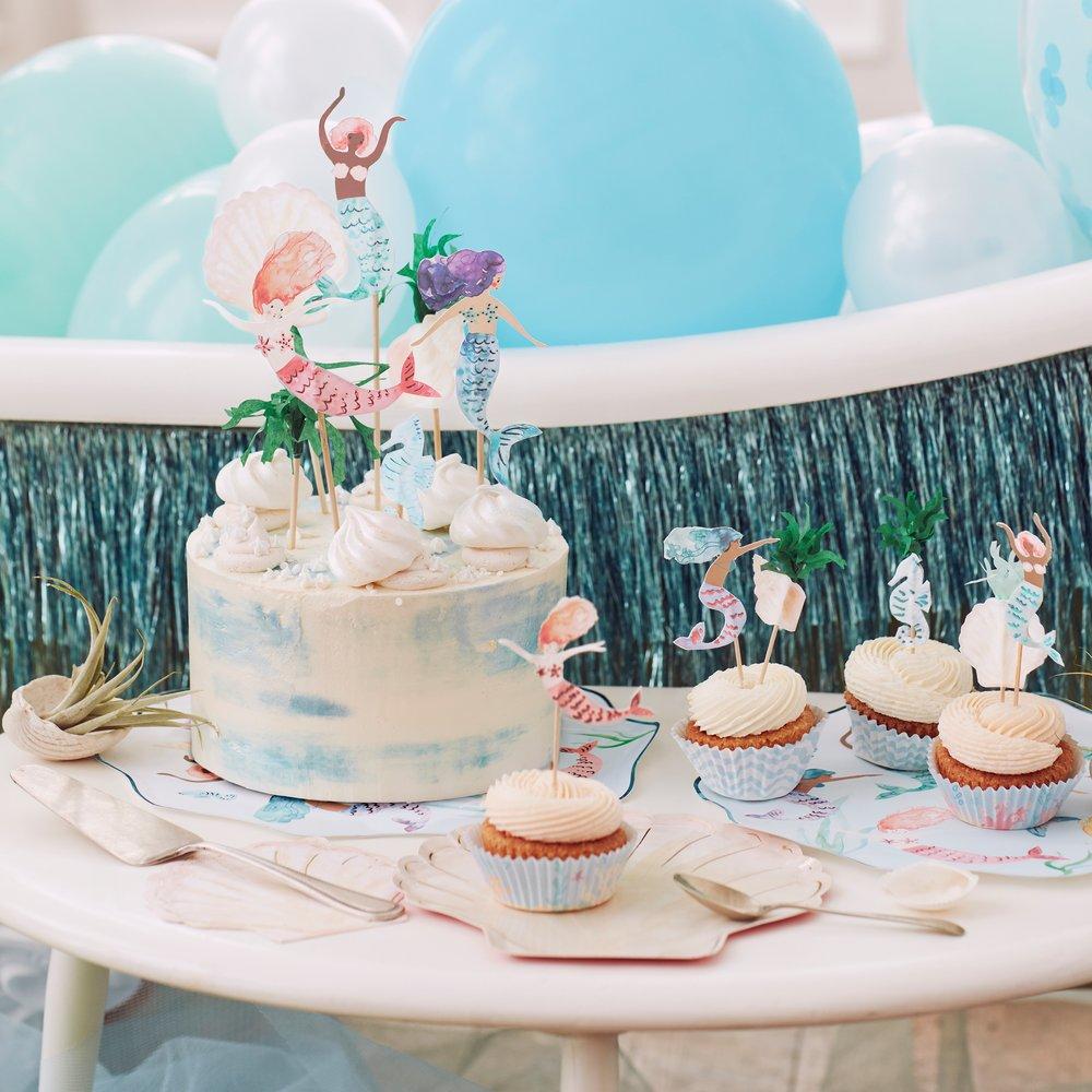 Meri Meri Party Mermaid Cake Toppers - bubblegum market