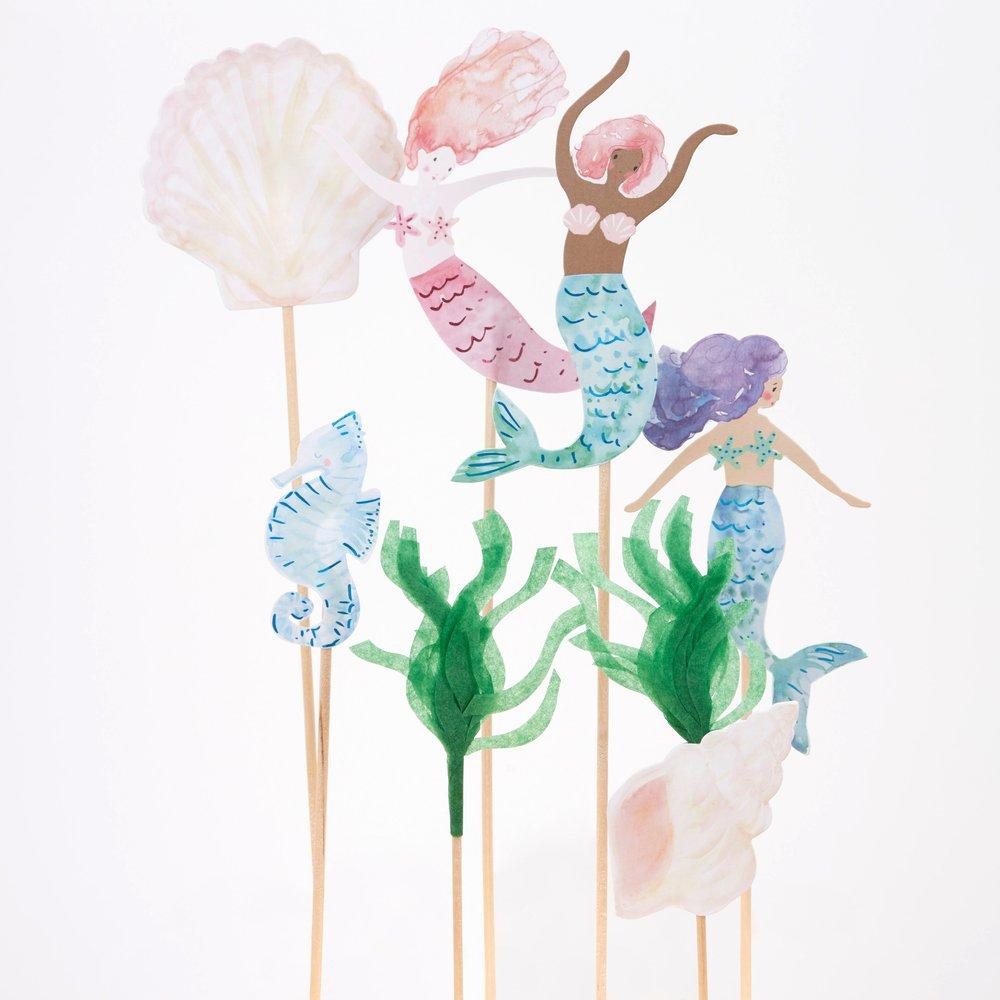 Meri Meri Party Mermaid Cake Toppers - bubblegum market