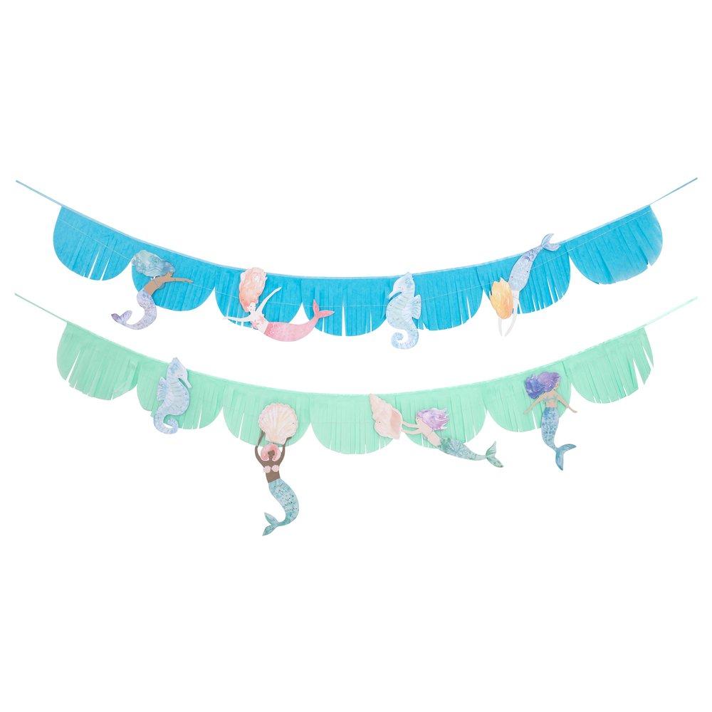 Meri Meri Party Mermaid Fringe Garland - bubblegum market
