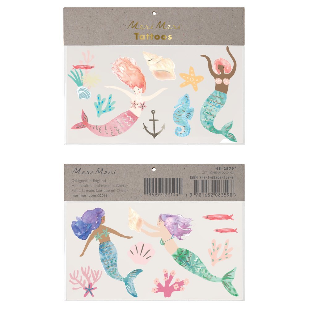 Meri Meri Party Mermaid Large Tattoos - bubblegum market