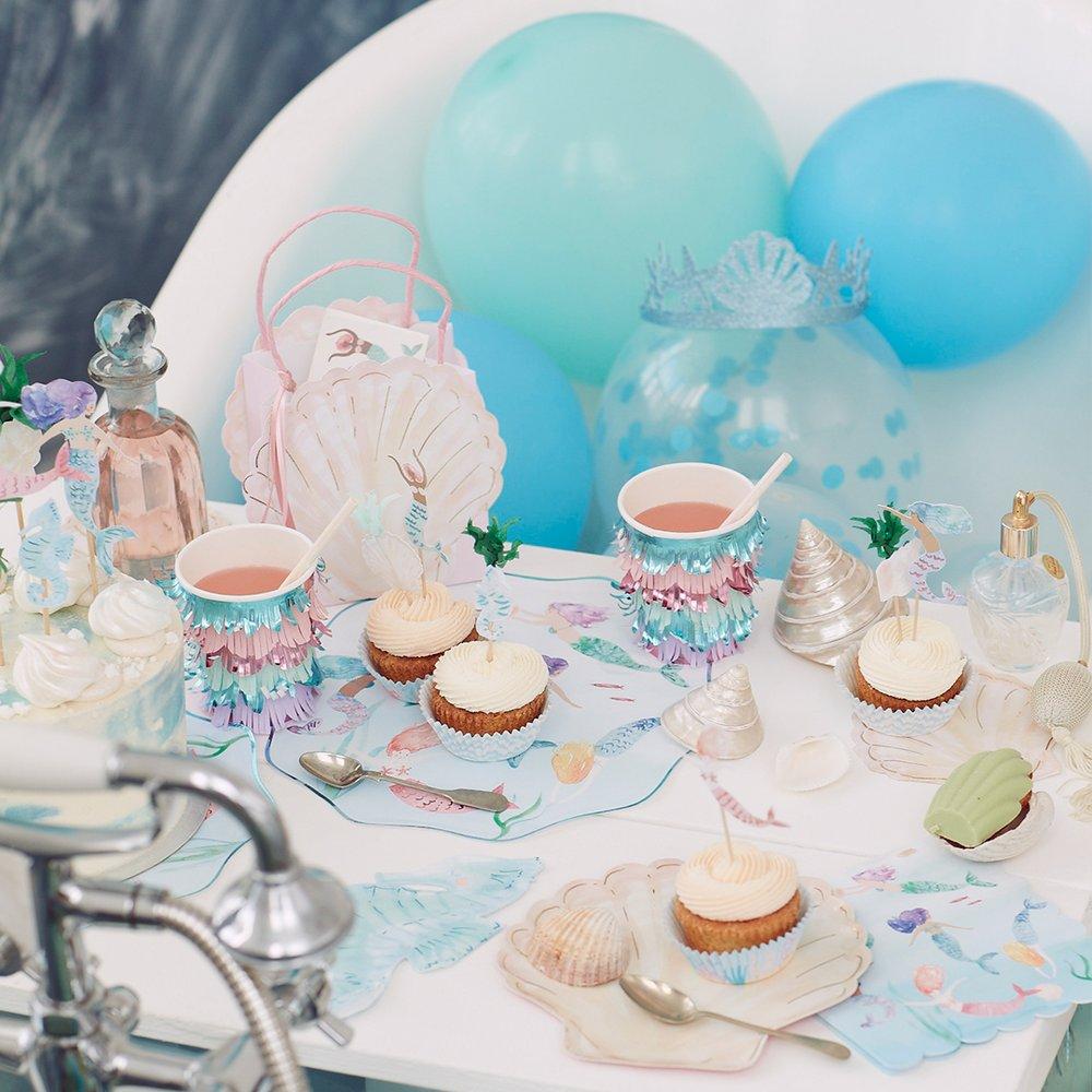 Meri Meri Party Mermaids Swimming Napkins - bubblegum market