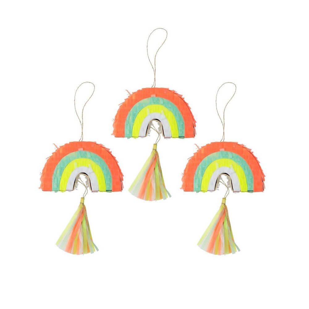 Meri Meri Party Mini Rainbow Pinata Favors (Set of 3) - bubblegum market
