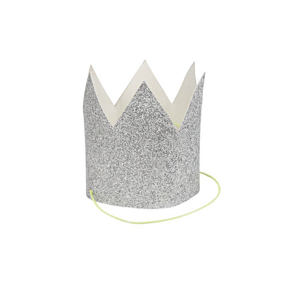 Meri Meri Party Mini Silver Glitter Crowns - bubblegum market