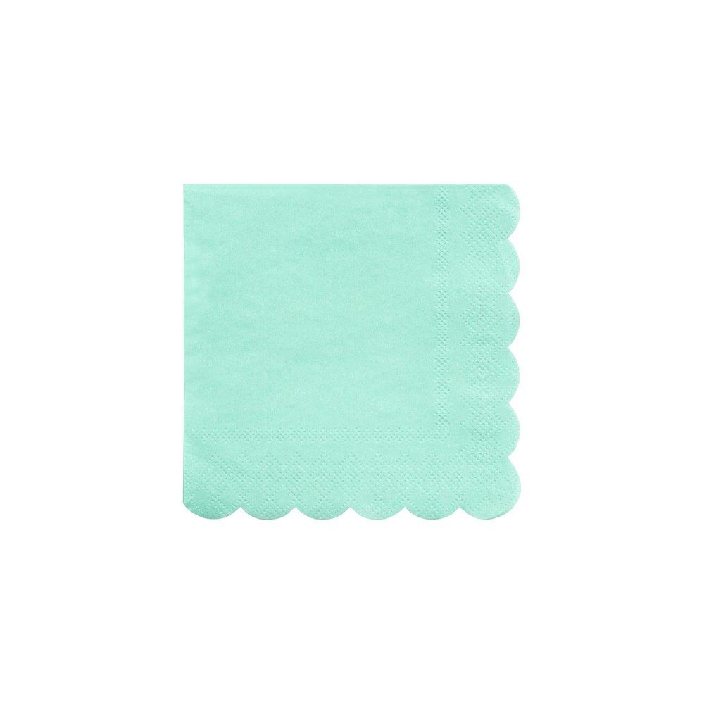 Meri Meri Party Mint Scalloped Edge Small Napkins - bubblegum market
