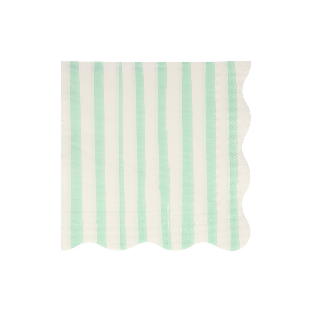 Meri Meri Party Mixed Stripe Large Napkins - bubblegum market