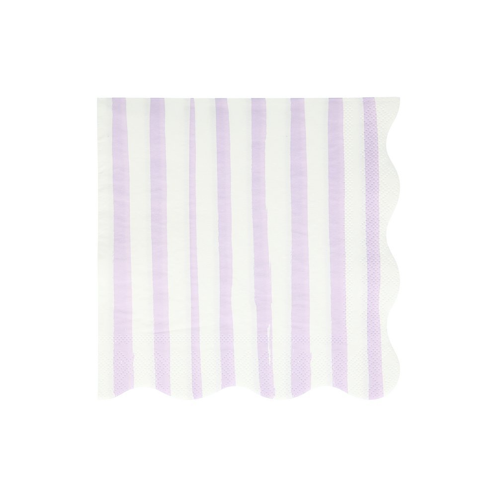 Meri Meri Party Mixed Stripe Large Napkins - bubblegum market