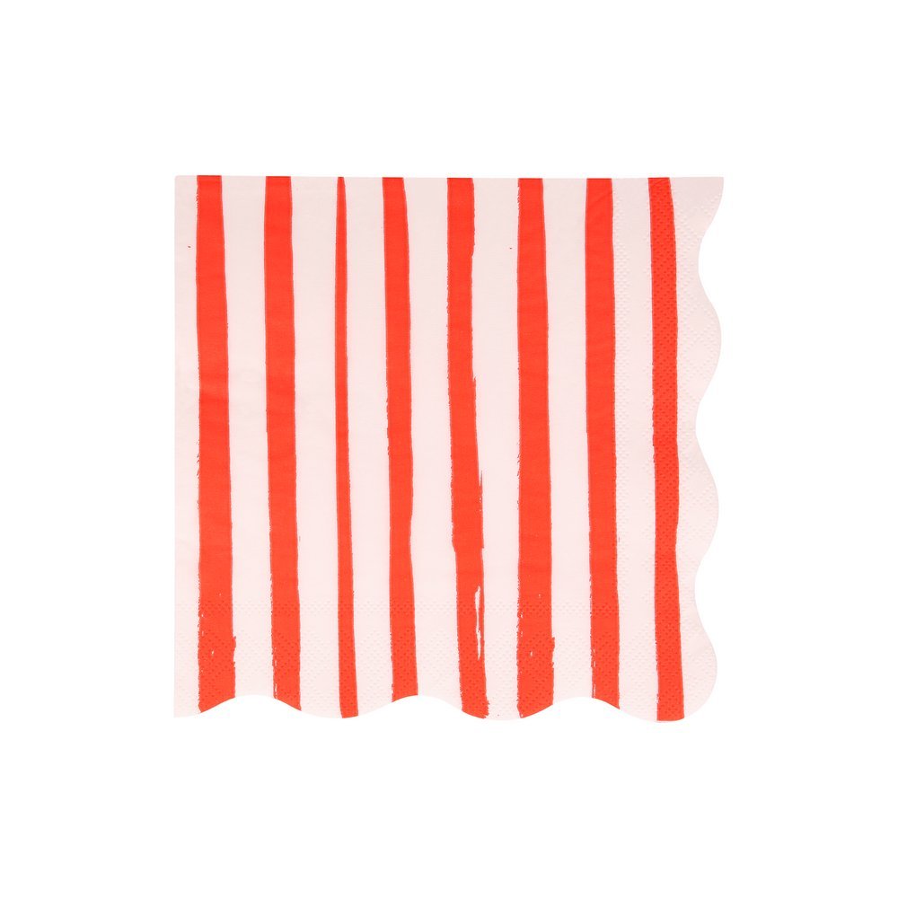 Meri Meri Party Mixed Stripe Large Napkins - bubblegum market