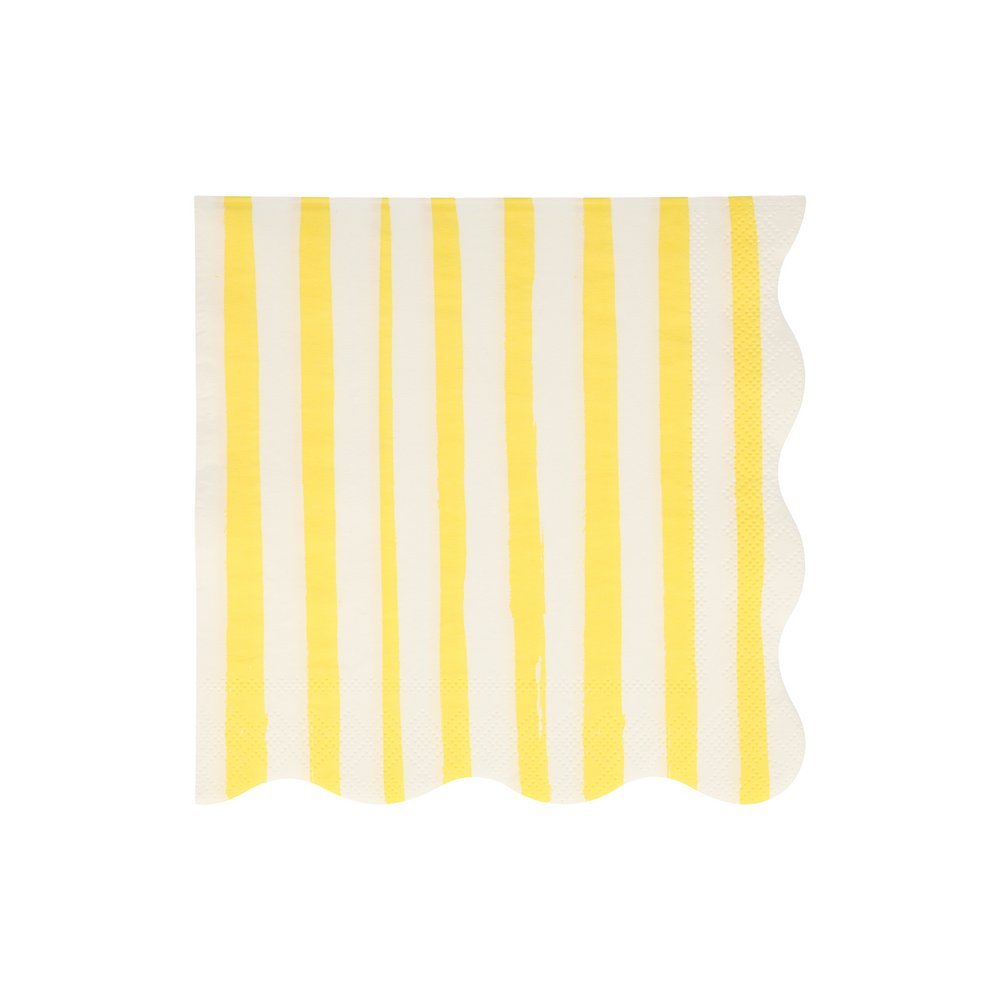 Meri Meri Party Mixed Stripe Large Napkins - bubblegum market