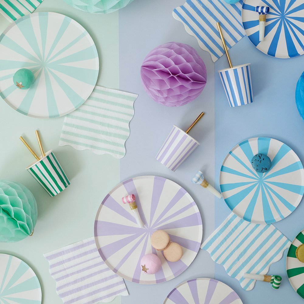 Meri Meri Party Mixed Stripe Small Napkins - bubblegum market