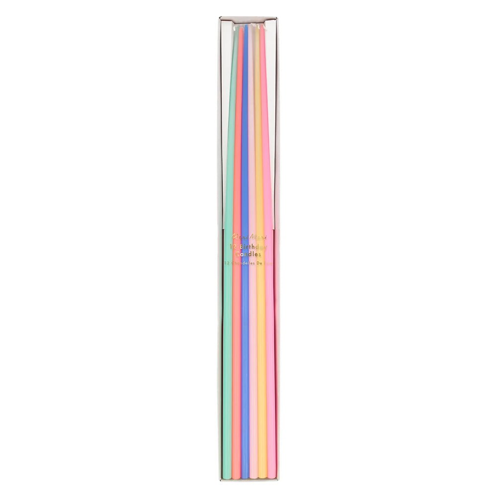 Meri Meri Party Mixed Tall Tapered Candles - bubblegum market
