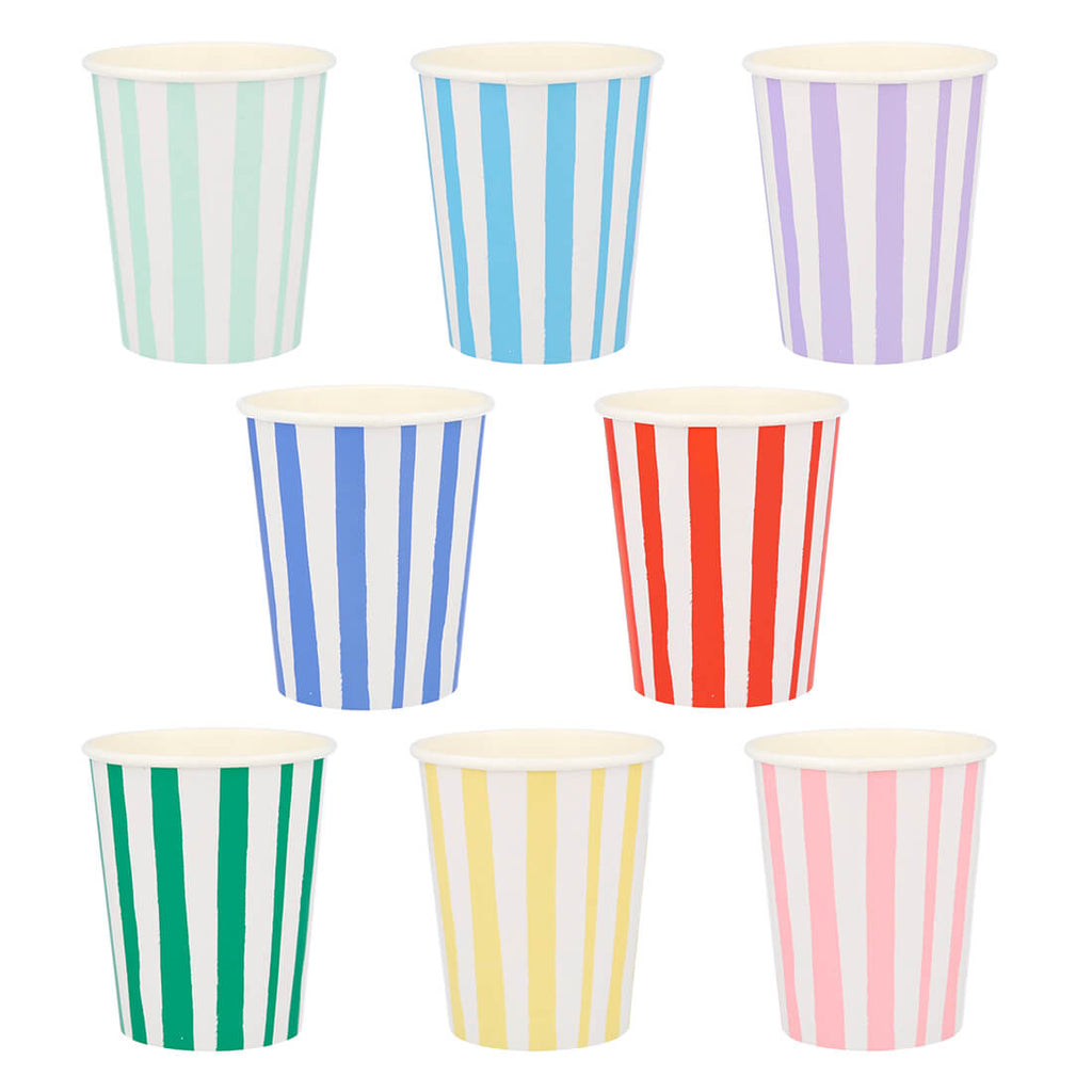 meri-meri-party-multicolored-mixed-stripe-cups-pinwheel-yellow-red-pink-lilac-periwinkle-blue-mint-green