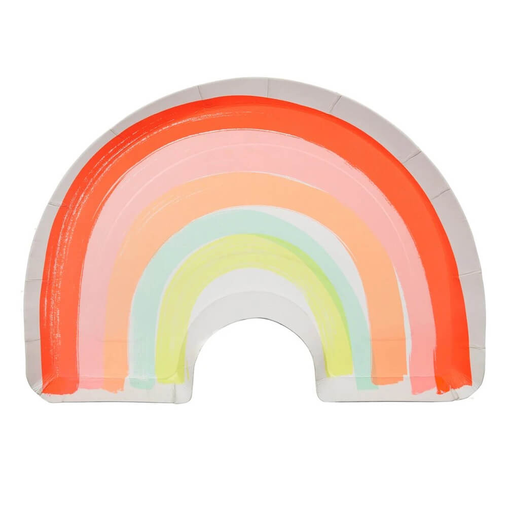 Meri Meri Party Neon Rainbow Plates