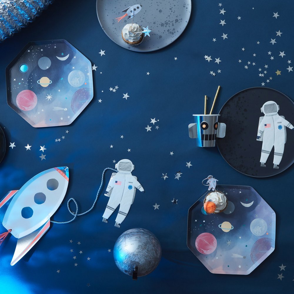 Meri Meri Party Outer Space Dinner Plates 10.5" - bubblegum market